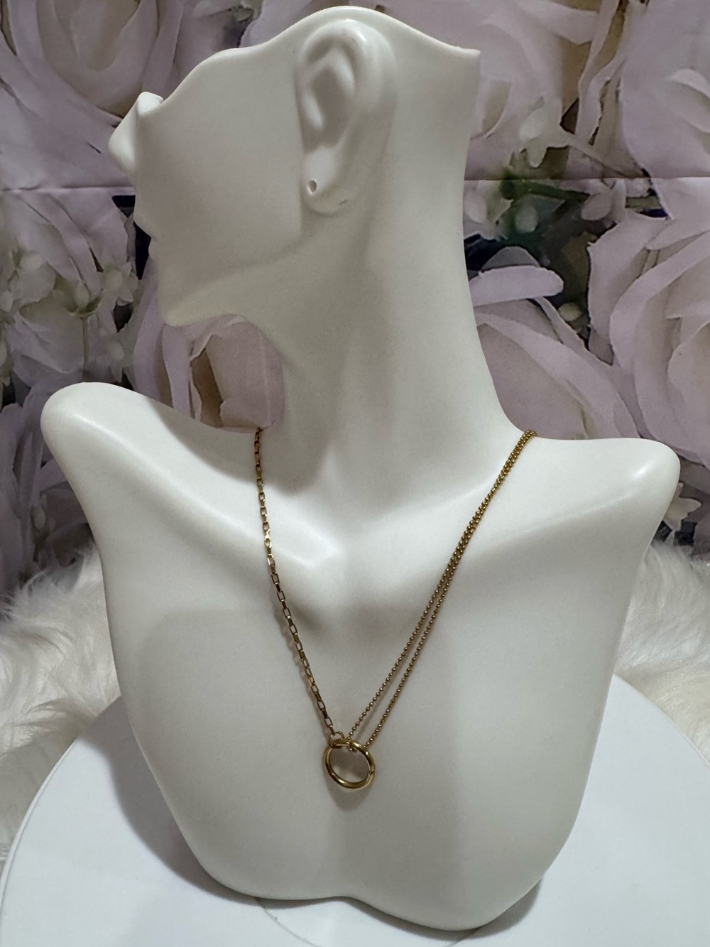 Round Pendant Stainless Steel Necklace